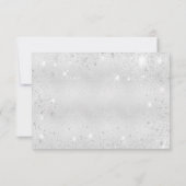 Quinceanera Silver Glitter sparren Save The Date (Achterkant)