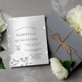 Quinceanera Silver-kleedglitter Flyer