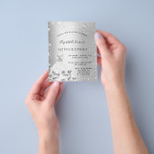 Quinceanera Silver-kleedglitter Flyer (Hand)