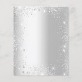 Quinceanera Silver-kleedglitter Flyer (Achterkant)