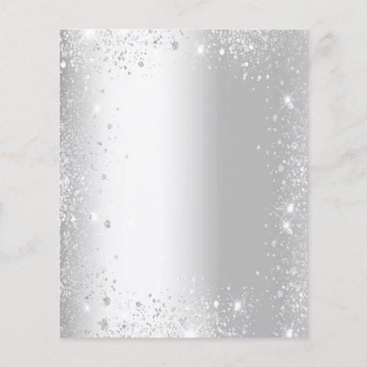 Quinceanera Silver-kleedglitter Flyer (Achterkant)