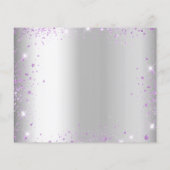Quinceanera Silver paars budget behalve de datum Flyer (Achterkant)
