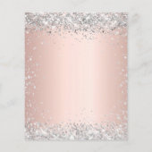 Quinceanera Silver roos Gold-uitnodiging Flyer (Achterkant)