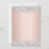 Quinceanera Silver roos gouden luxe luxe Kaart (Achterkant)