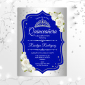 Quinceanera - Silver Royal Blue Kaart