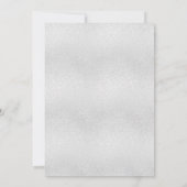 Quinceanera silver snowflakes elegant party kaart (Achterkant)
