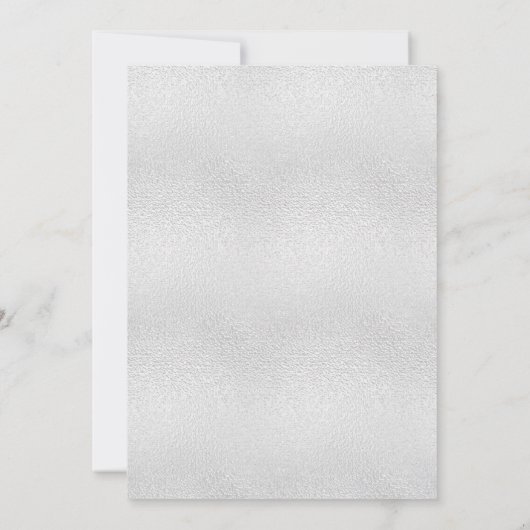 Quinceanera silver snowflakes elegant party kaart (Achterkant)