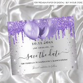 Quinceanera Silver Violet budget, behalve datum Flyer
