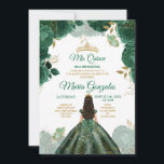 Quinceañera Smaragd Groene Vlinder Gouden Kroon Kaart<br><div class="desc">Quinceañera Emerald Groene Vlinder Gouden Kroon Uitnodiging Mis Quince 15 Anos,  16e Verjaardag, </div>