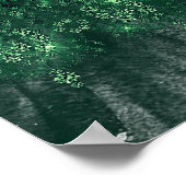 Quinceanera smaragdgroene jurk confetti welkom poster (Hoek)