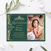 Quinceanera Smaragdgroene Schoonheid Quinceanera m Kaart
