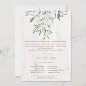 Quinceañera Spaans Rustic Chic Botanical Branches Kaart (Achterkant)