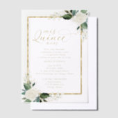 Quinceanera Spaanse tekst Roze Goud Vellum Uitnodigingen (Offset)