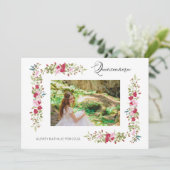 Quinceañera Spain Whimsical Typografie Kaart (Staand voorkant)