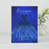 Quinceañera, Sparkle Gown, Elektrisch Blauw Kaart (Staand voorkant)