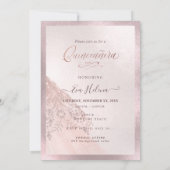 Quinceañera, Sparkle Gown, Faux Roos Gouden kaarte Kaart (Achterkant)