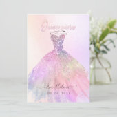 Quinceañera, Sparkle Gown, Katoenen Snoep Kaart (Staand voorkant)