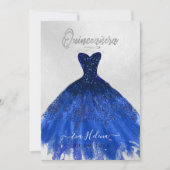 Quinceañera , Sparkle Gown, Navy Blue Kaart (Voorkant)