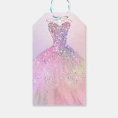 Quinceañera, Sparkle Gown, Pastel Cotton Snoep Cadeaulabel (Achterkant)