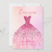 Quinceañera, Sparkle Gown, Roze Cherry Ombre Kaart (Voorkant)
