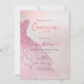 Quinceañera, Sparkle Gown, Roze Cherry Ombre Kaart (Achterkant)