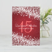 Quinceañera-sparousserend-golf-rood Kaart (Staand voorkant)