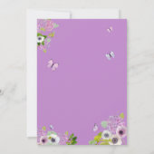 Quinceañera Spring garden florale vlinder Tiara Kaart (Achterkant)