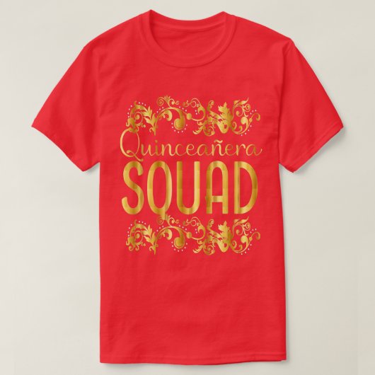 Quinceanera Squad Birthday 15th 15th Quince 15th T-shirt (Design voorkant)