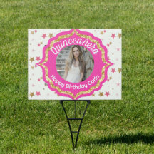 Quinceañera Sterren en Glitter Fotobord