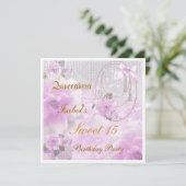 Quinceanera Sweet 15 uitnodiging (Staand voorkant)