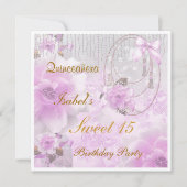 Quinceanera Sweet 15 uitnodiging (Voorkant)