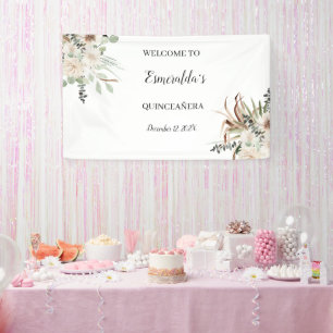 Quinceañera/Sweet 15 Welkomstteken Spandoek