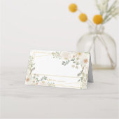 Quinceanera Sweet 16 Birthday White Ivory Flowers Plaatskaartje (Voorkant)