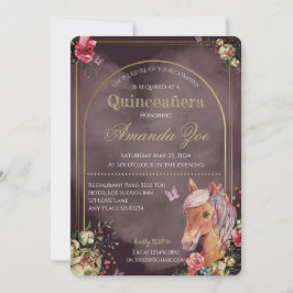 Quinceañera/Sweet 16 Paard ontwerp uitnodiging