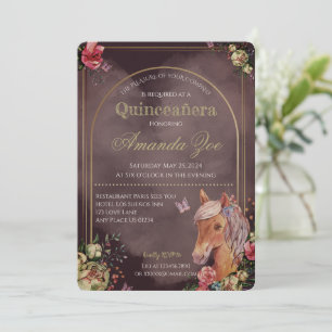 Quinceañera/Sweet 16 Paard ontwerp uitnodiging