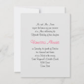 Quinceanera, Sweet Sixteen Uitnodiging Sakura (Achterkant)