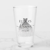 Quinceañera Tall Glass Party Favor Personalized Glas (Voorkant)