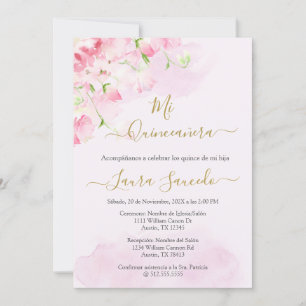 Quinceañera team kleur rosa kaart
