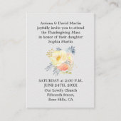 Quinceanera Thanksgiving Mass Blush Floral Informatiekaartje (Voorkant)