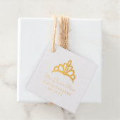 Quinceañera Tiara Folie Bedankjes Labels (Met doos)