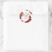 Quinceanera Tiara rode rozen Ronde Sticker (Tas)