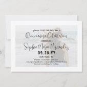 Quinceañera Trendy Script Chic Modern 2 Foto Save The Date (Achterkant)
