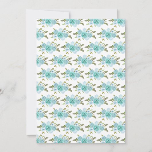 Quinceañera Turquoise Princess Brunette Girl Kaart (Achterkant)