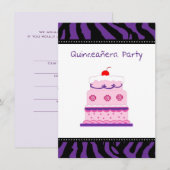 Quinceanera Uitnodiging (Voorkant / Achterkant)