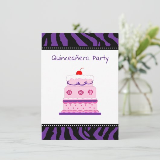 Quinceanera Uitnodiging (Staand voorkant)