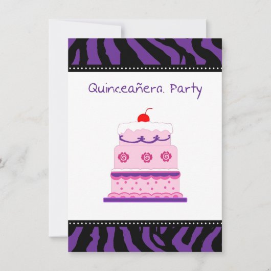 Quinceanera Uitnodiging (Voorkant)