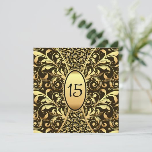 Quinceanera Uitnodiging (Staand voorkant)