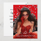 Quinceanera Uitnodiging (Voorkant / Achterkant)