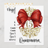 Quinceanera Uitnodiging (Voorkant / Achterkant)