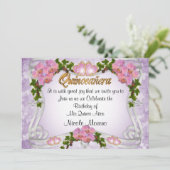 Quinceanera uitnodiging 15e verjaardag (Staand voorkant)